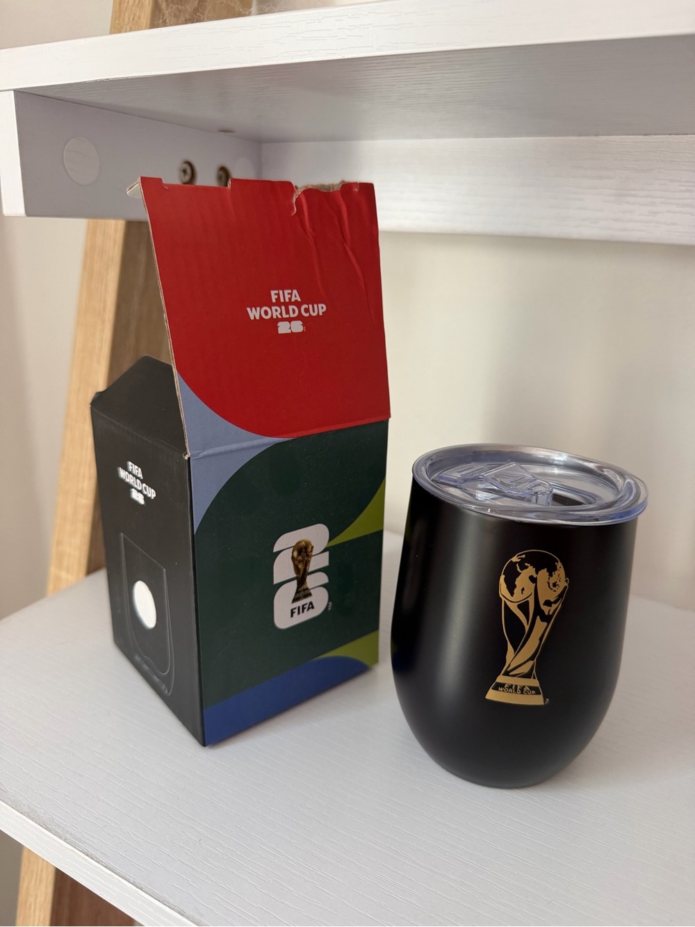 FIFA World Cup Black Insulated Tumbler with Lid